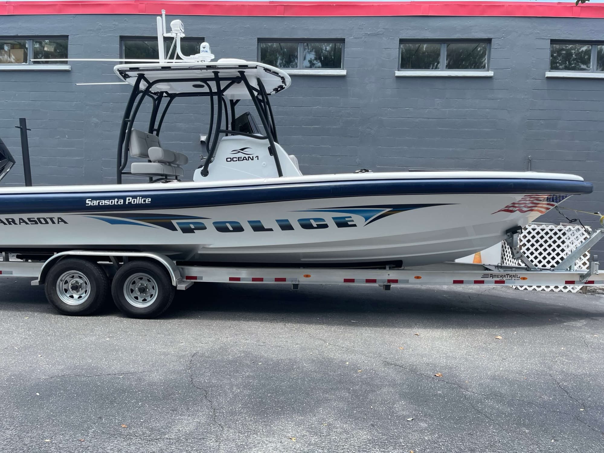 Sarasota Police marine patrol boat at ATD Suncoast