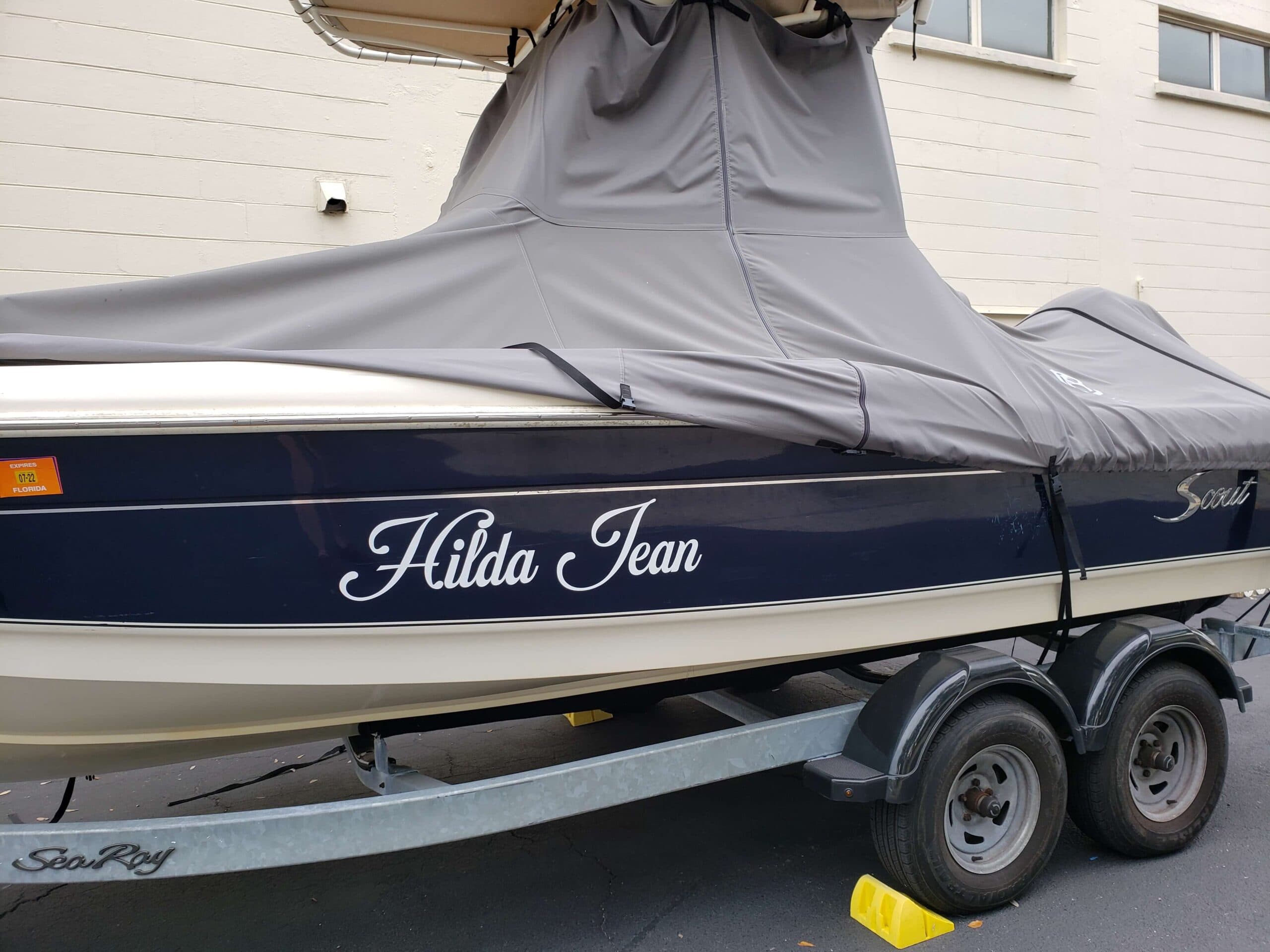 Custom boat graphics marine graphics by Auto Trim Design Bradenton