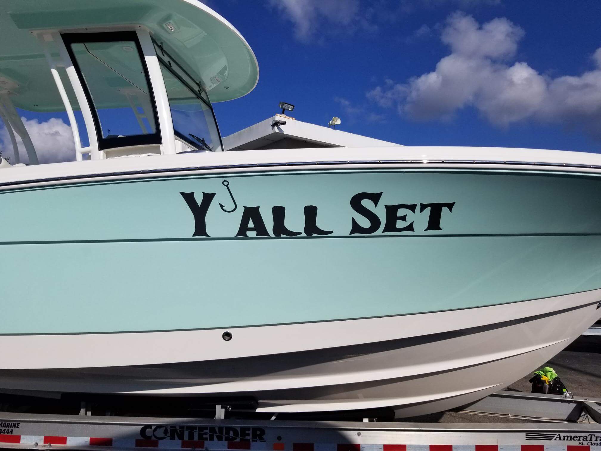 Custom boat graphics marine graphics by Auto Trim Design Bradenton