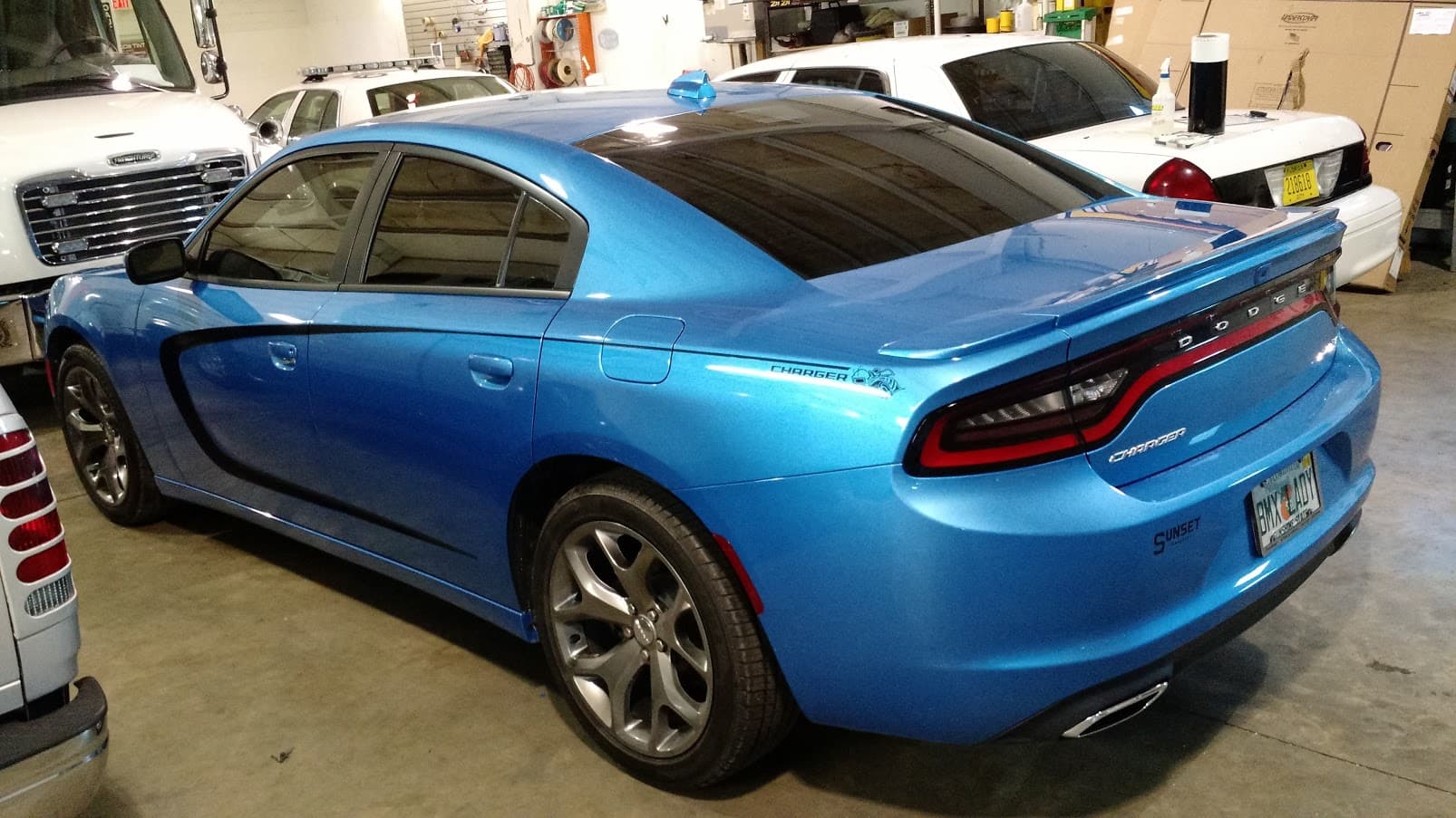 Custom vinyl graphics on custom vehicle by ATD Suncoast