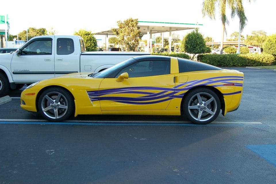 Custom vinyl graphics on custom vehicle by ATD Suncoast