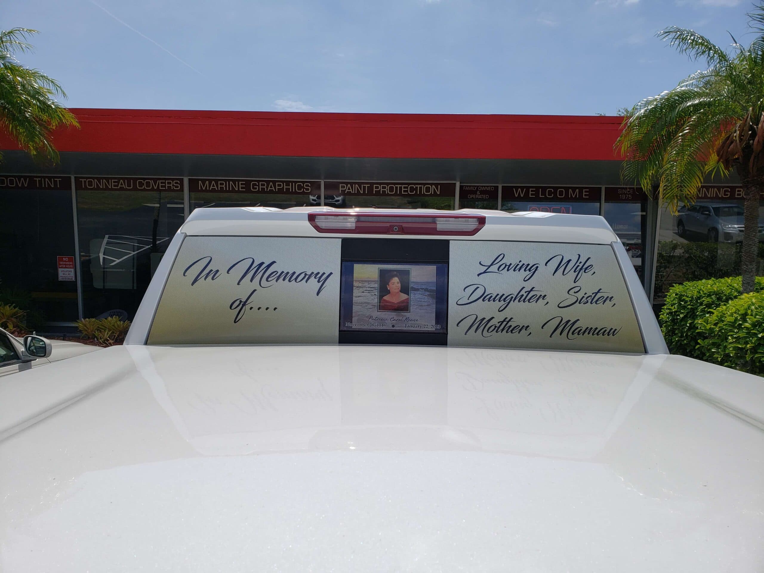 Custom window signage by Auto Trim Design