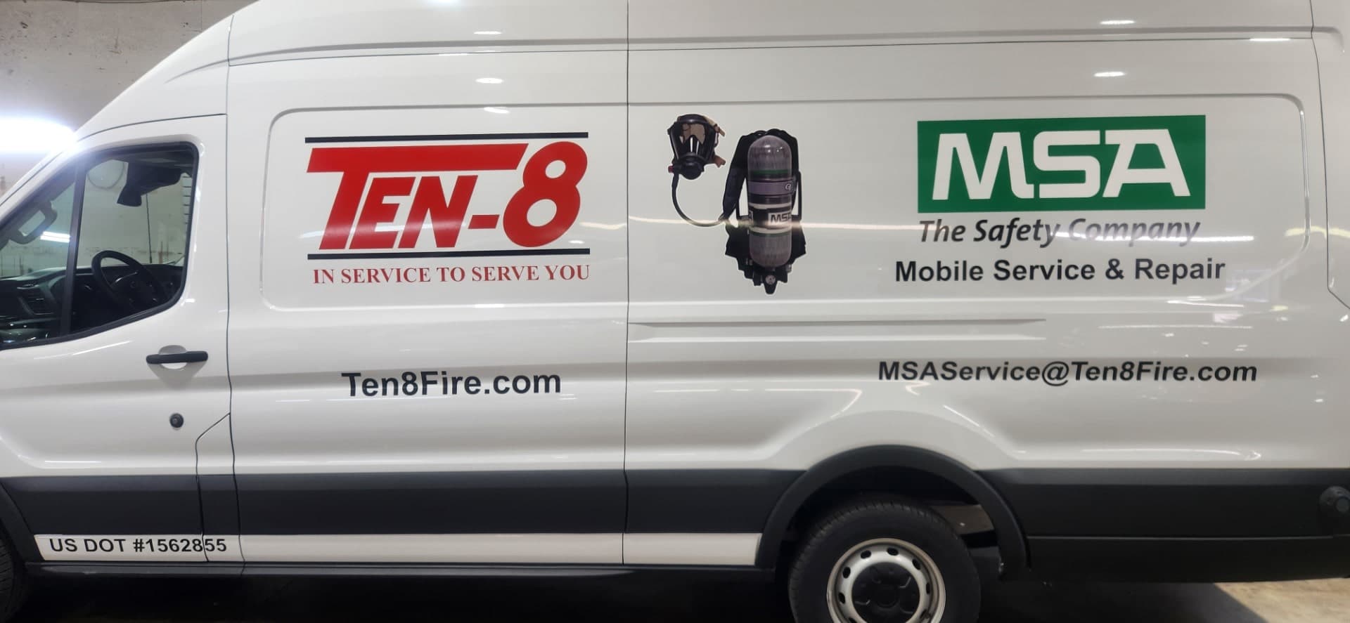 Ten-8 Fire service van graphics by ATD Suncoast