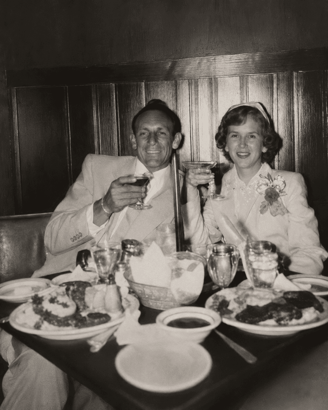 Clifford and Grace Davis celebrating together