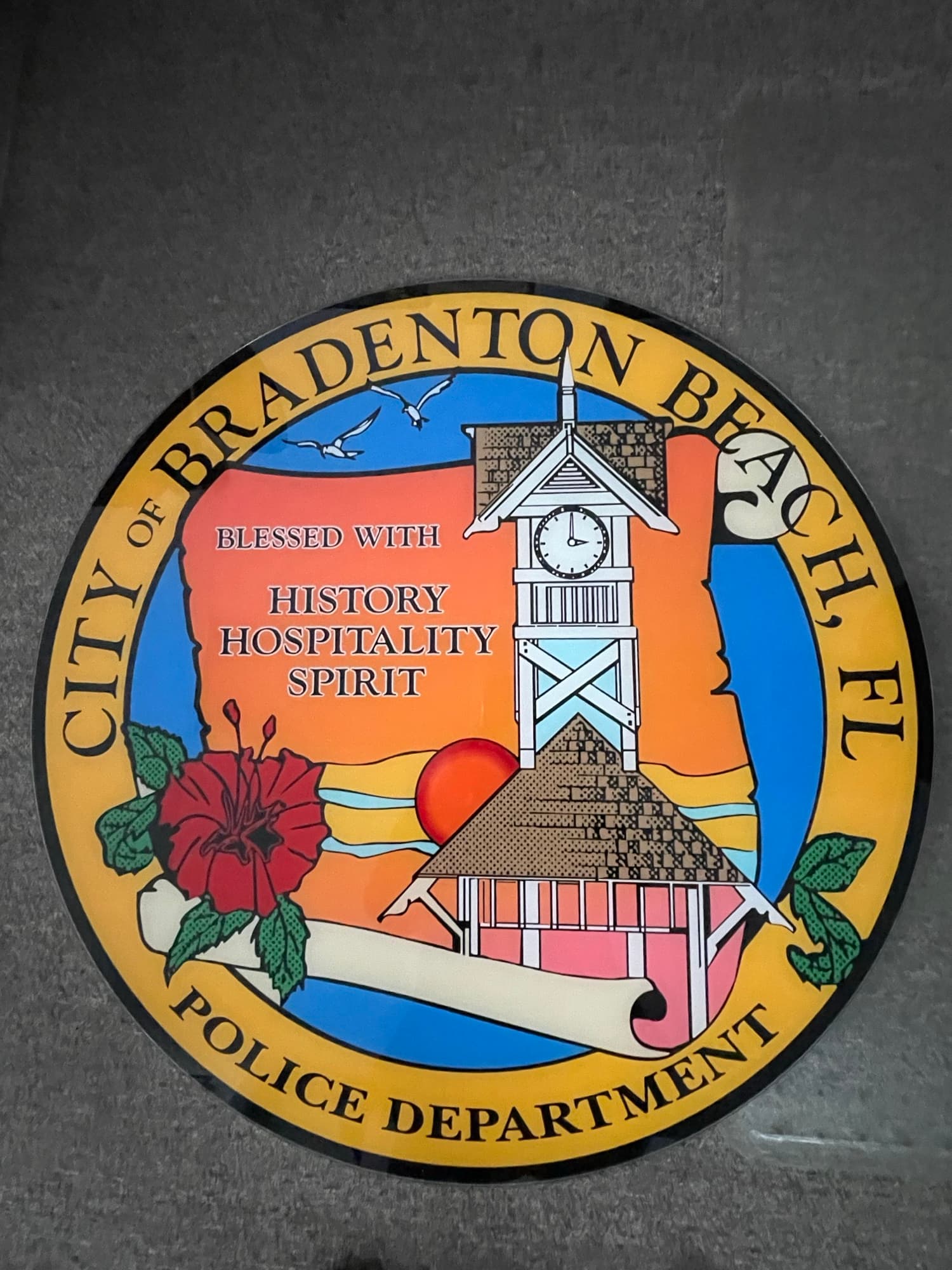 City of Bradenton Beach Police Department custom seal decal by ATD Suncoast
