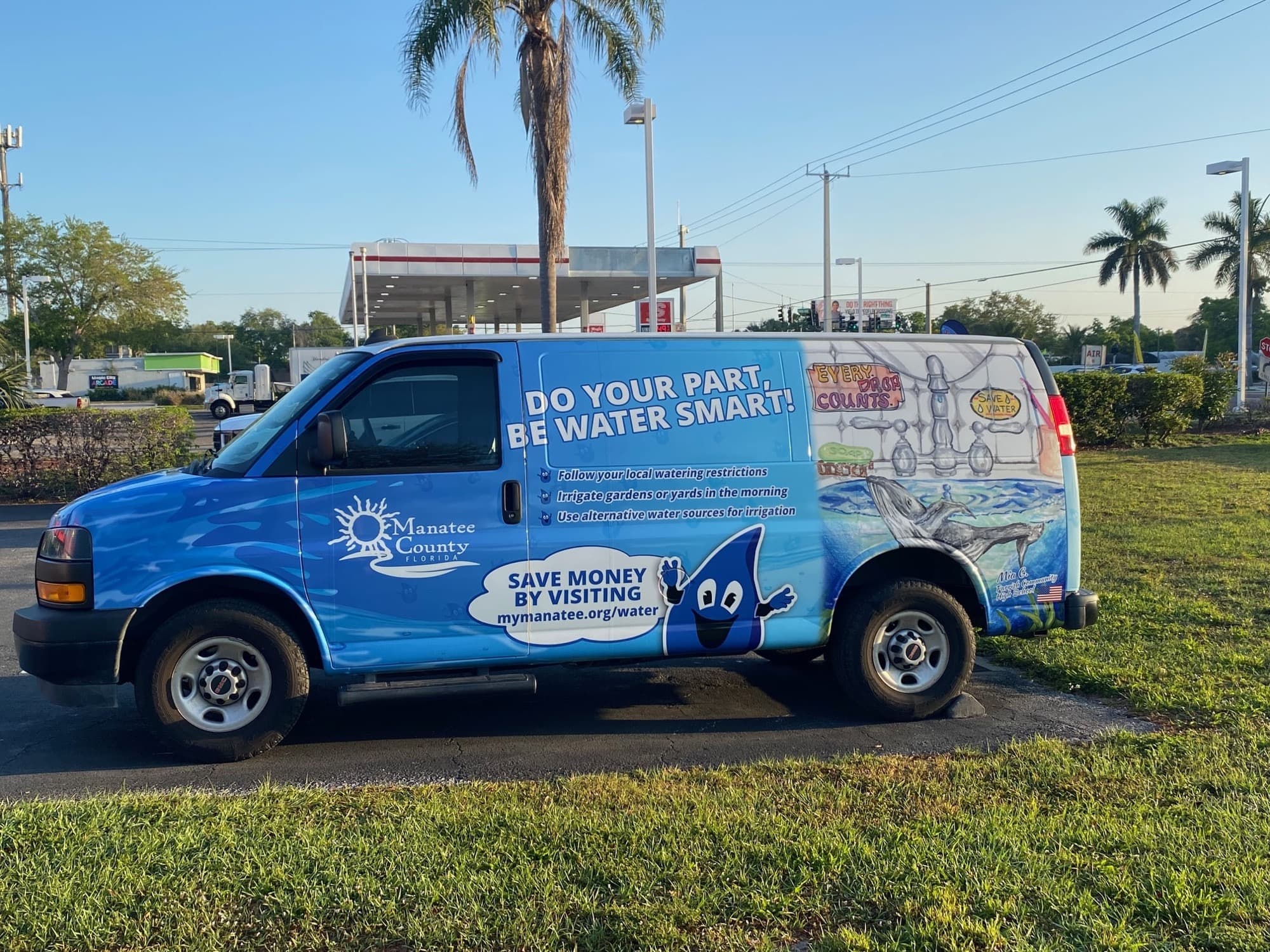 Manatee County Be Water Smart full van wrap by ATD Suncoast
