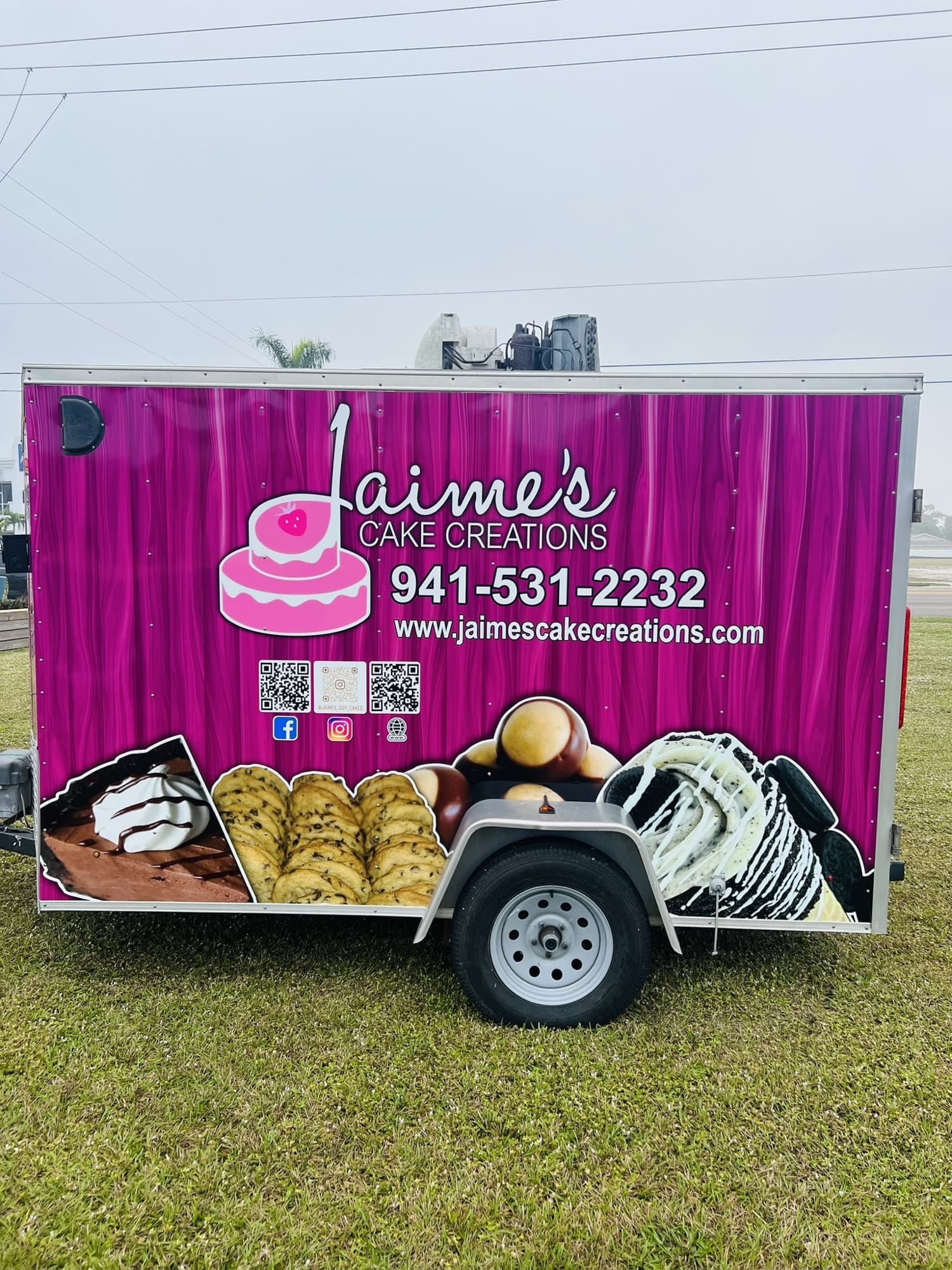 Jaime's Cake Creations full trailer wrap by Auto Trim Design